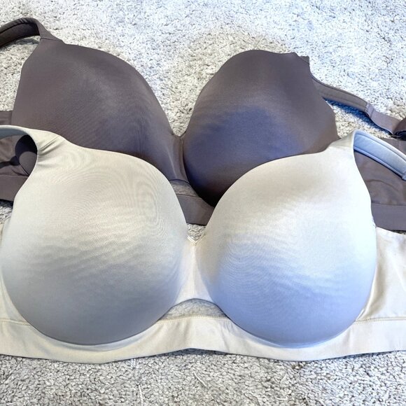 2 Cacique Lane Bryant Modern Luxe Lightly Lined Balconette Bra Size 42DDD Beige - Picture 1 of 12